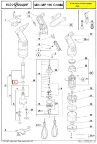 Кольцо уплотнительное 89616 для ручного миксера (гомогенизатора) т.м. Robot Coupe, серии Mini МР Кольцо уплотнительное 89616 для ручного миксера (гомогенизатора) т.м. Robot Coupe, серии Mini МР