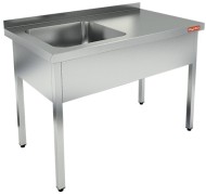 НСО1М-12/6БЛ стол-моечная ванна, 1секц. (500х400х250) слева, HICOLD RUS
