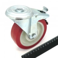 Колесо поворотное d125 f18 с тормозом п/болт м12 robolabs 24731 Колесо поворотное d125 f18 с тормозом п/болт м12 robolabs 24731
