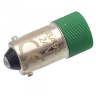Лампа  24в 2w ac/dc led  под патрон ba9s цвет зеленый